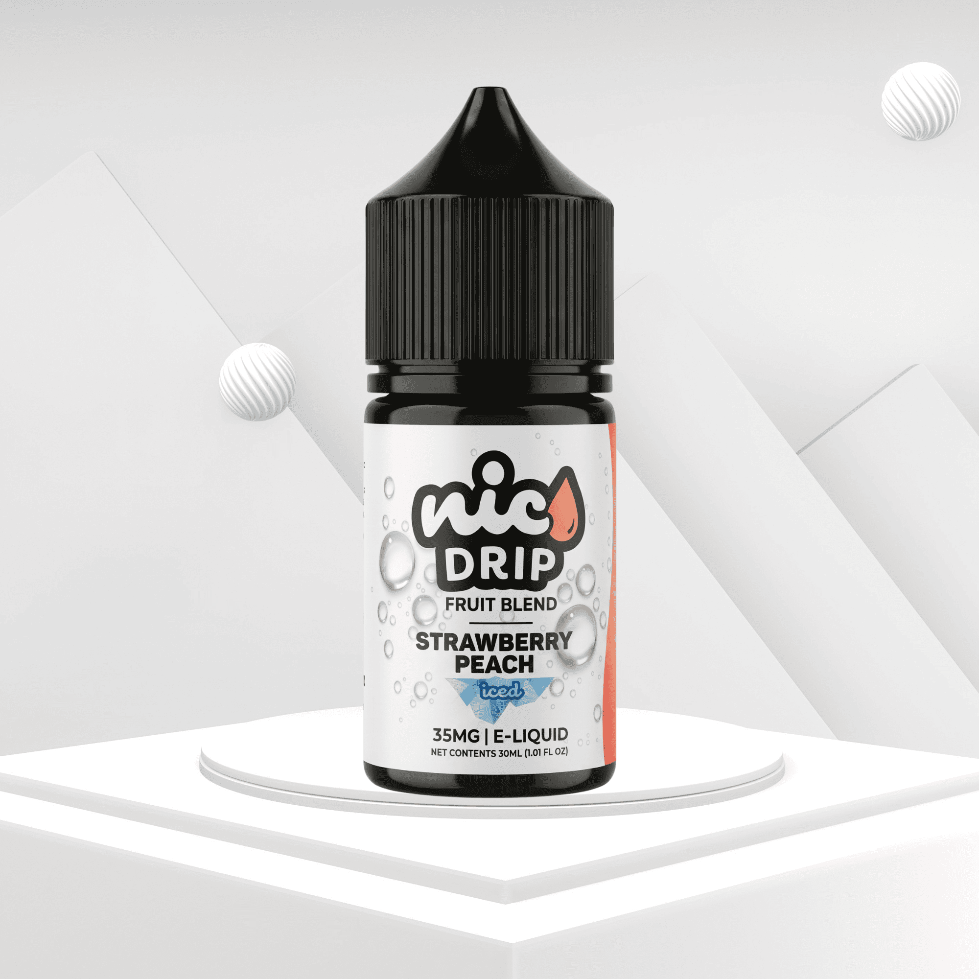 strawberry peach (1) BLVK Nic Drip Strawberry Peach 30ml